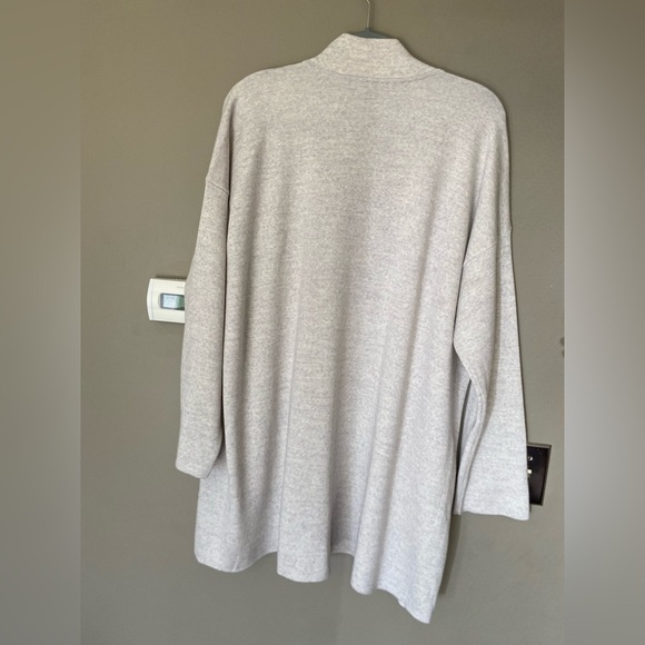 EILEEN FISHER Notch Collar Cardigan Merino Wool Blend Blazer Cardigan Size XL - Picture 5 of 9